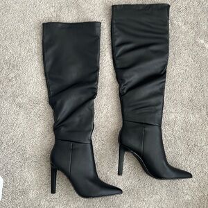 JustFab Emmerson tall black boots